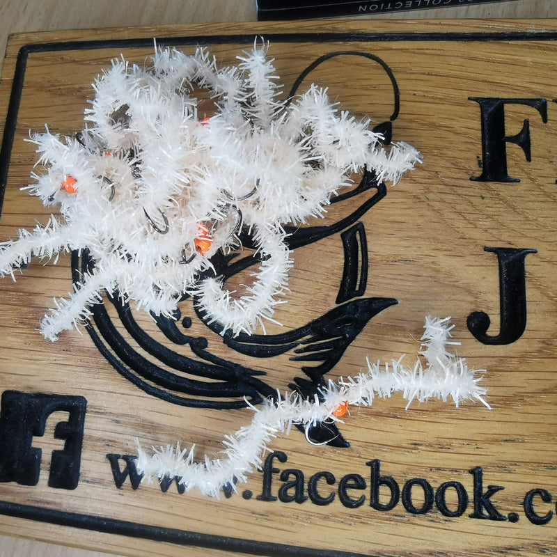 CHEWING GUM Worms Fly Fishing Fly. Size 10 Barbless BISCUIT