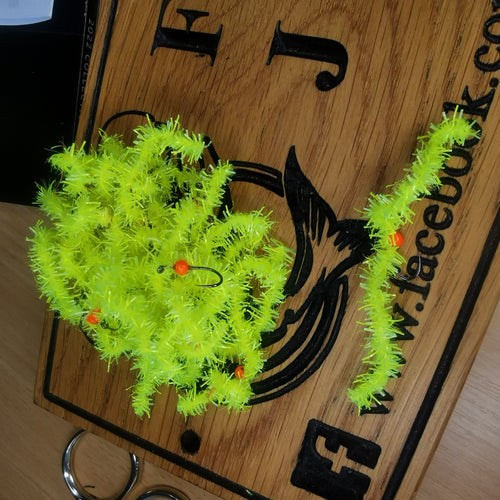 CHEWING GUM Worms Fly Fishing Fly. Size 10 Barbless YELLOW