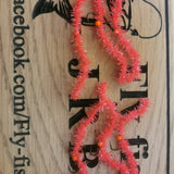 CHEWING GUM Worms Fly Fishing Fly. Size 10 Barbless RED