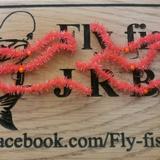 CHEWING GUM Worms Fly Fishing Fly. Size 10 Barbless RED
