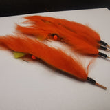 Orange & Yellow Weed Fly (Snake) - DEADLY FLY - FISHING - NEW Set Of 4