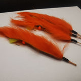 Orange & Yellow Weed Fly (Snake) - DEADLY FLY - FISHING - NEW Set Of 4