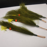 Olive Weed Fly (Snake) - DEADLY FLY - FISHING - NEW Set Of 4