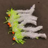 6 Cats Whisker Worms FISHING TROUT FLIES SIZE 10 BARBLESS LURE