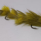 Game Changer Olive Pike Fly 3/0 Bait Fish Feather Game Changer