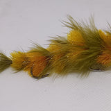 Game Changer Olive/Orange Pike Fly 3/0 Bait Fish Feather Game Changer