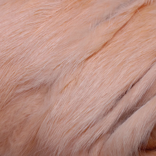 Full Rabbit Skin Pre-cut Zonker strips PEACH