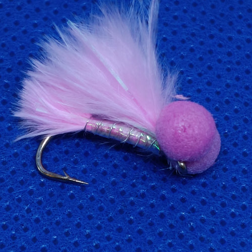 Pink Mylar Booby Wet Fly Fishing Trout Lures size 10