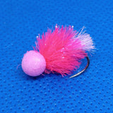 Pink Blob Booby Wet Fly Fishing Trout Lures size 10 Barbless