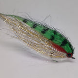1 Large Pike /Perch/ Predatory Fly Lures Size 3/0 Hook GREEN PERCH