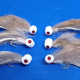 Zonker Fry Booby Wet Fly Fishing Trout Lures size 10 Barbless