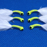 6 Chartreuse Hot Head Bung Buzzers Stalking Size 12 - Fly Fishing Flies Trout (Copy) (Copy)