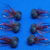 Claret Hopper Booby Wet Fly Fishing Trout Lures size 10
