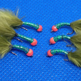 6 Elf Hot Head Bung Buzzers Stalking Size 12 - Fly Fishing Flies Trout