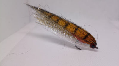 1 Large Pike /Perch/ Predatory Fly Lures Size 3/0 Hook ORANGE PERCH