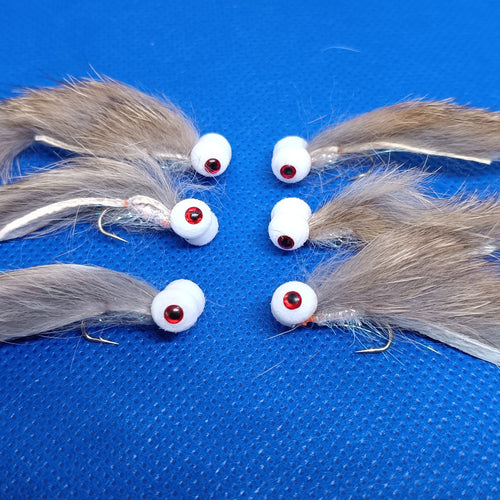 Zonker Fry Booby Wet Fly Fishing Trout Lures size 10 Barbless