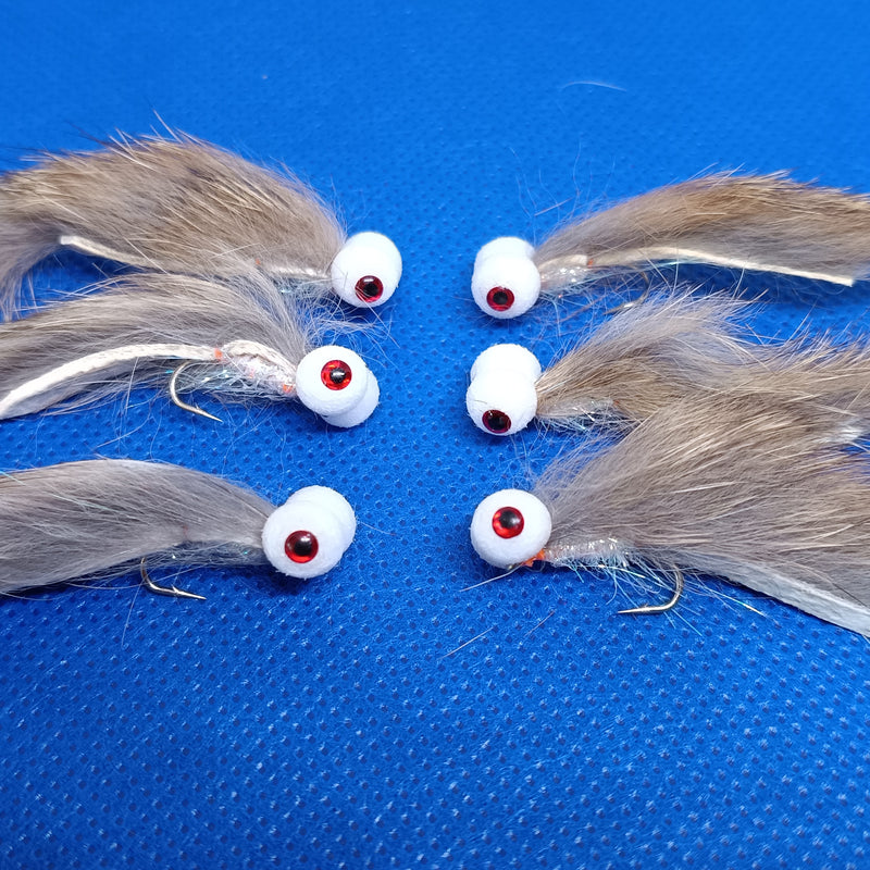 Zonker Fry Booby Wet Fly Fishing Trout Lures size 10 Barbless