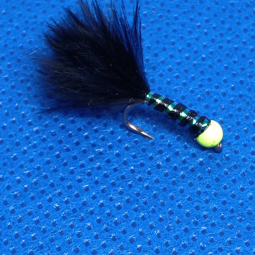 6 Holo Viva Hot Head Bung Buzzers Stalking Size 12 - Fly Fishing Flies Trout