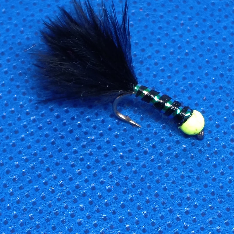 6 Holo Viva Hot Head Bung Buzzers Stalking Size 12 - Fly Fishing Flies Trout
