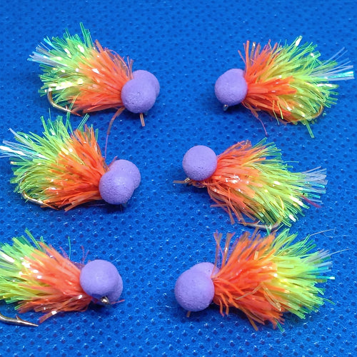 Purple Eyed Tequila Booby Wet Fly Fishing Trout Lures size 10