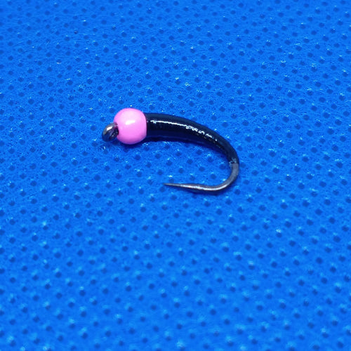 6 'Dogs Bollox Pink/Black' Bung Buzzers Barbless Size 10 - Fly Fishing Trout Fly