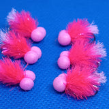 Pink Blob Booby Wet Fly Fishing Trout Lures size 10 Barbless