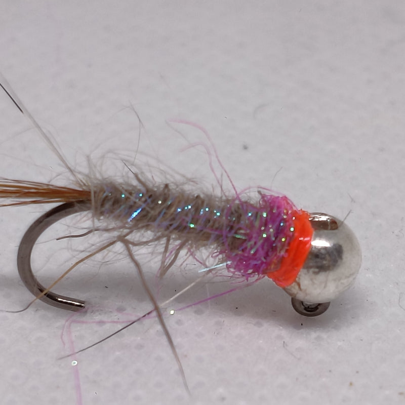 TUNGSTEN NYMPHS 4.6mm BEADS Size 10 Barbless Jig Hook