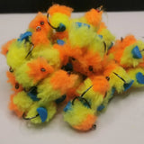 6 Tequila Eggstacy FAB BLOBS/TROUT FLIES/FLY FISHING size 10 barbless