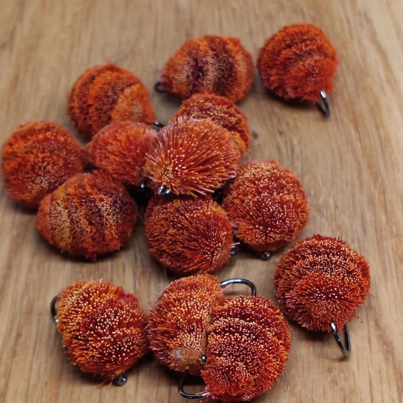 6 x CARP- MULLET -TROUT DOG BISCUITS FISHING FLIES SIZE 10 BARBED HOOK GINGER
