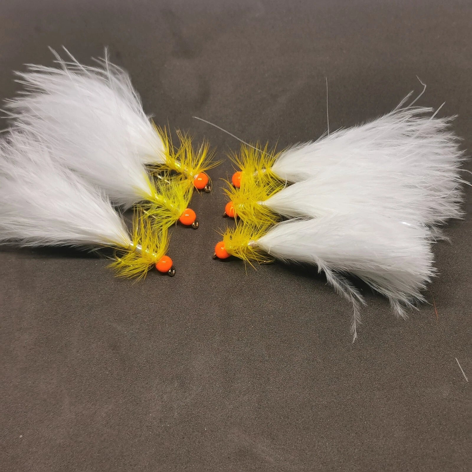 Hot head Yellow Dancer Size 10 (Set of 6)  Fly Fishing Flies Fry Wet