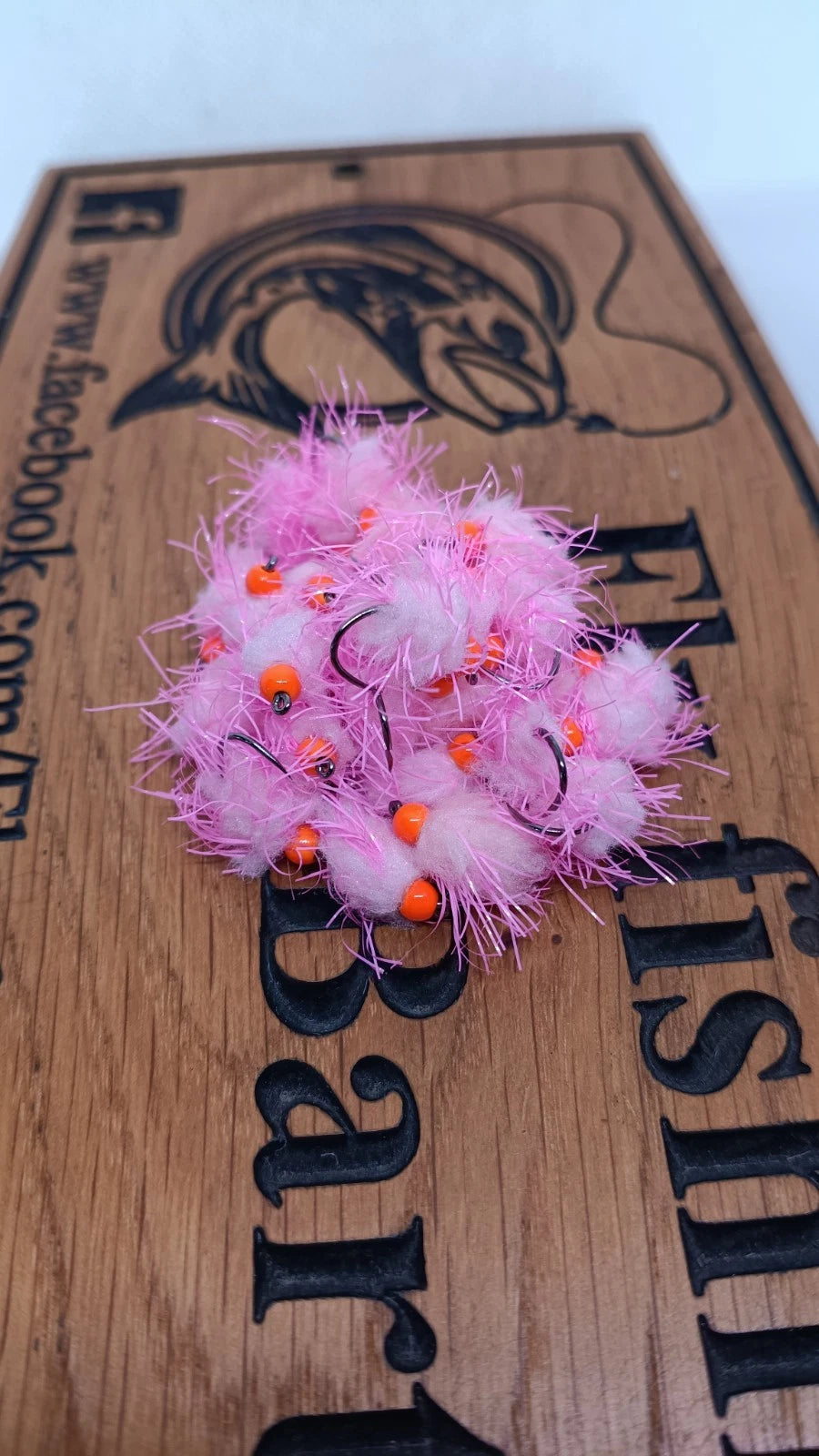 6 PINK /PINK EGG-IT BLOBS FISHING TROUT FLIES  SIZE 10 BARBLESS HOTHEAD