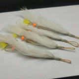 White & Yellow Weed Fly (Snake) - DEADLY FLY - FISHING - NEW