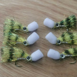 6  Yellow Perch Popper Fry Trout Flies Fly Fishing Trout Fly Size 10