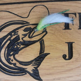 Cats Whisker Zonker Lure 6 Green And White Zonker Tail Trout Fly Fly Fishing