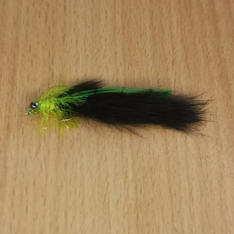 Cats Whisker Zonker Lure 6 Green And Black Zonker Tail Trout Fly Fly Fishing