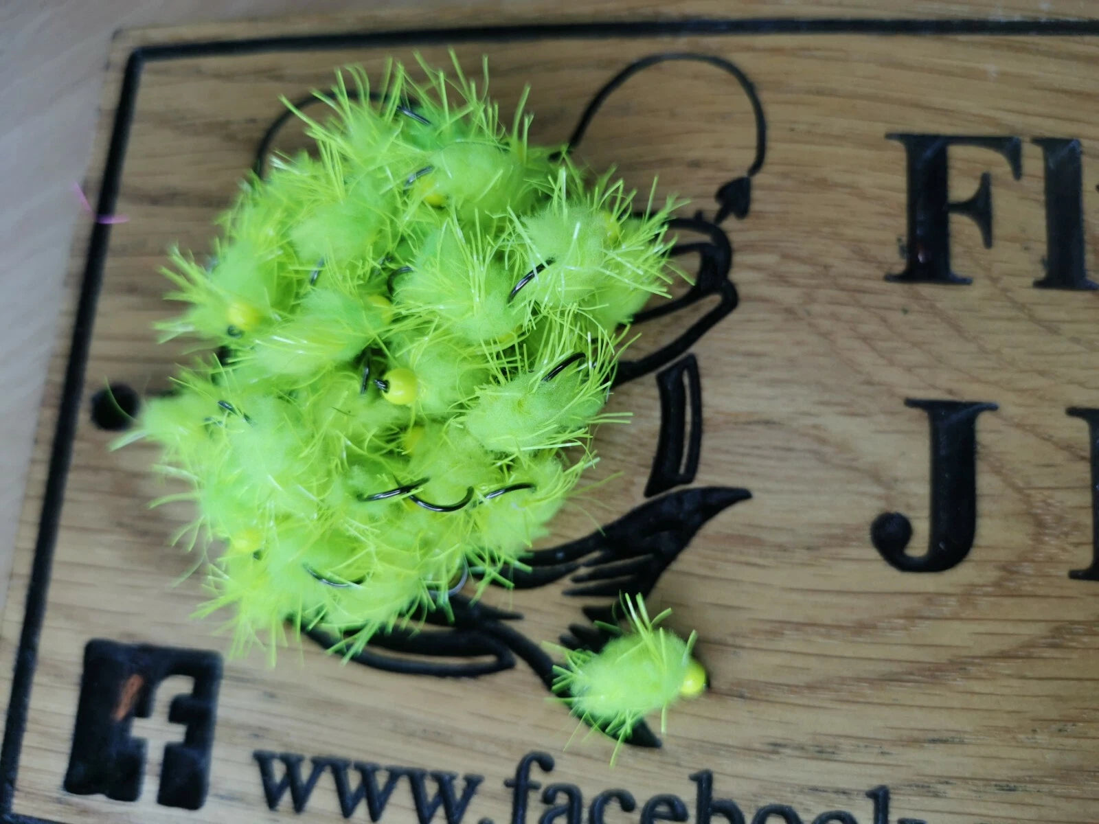 6 CHARTREUSE EGGSTACY BLOBS FISHING TROUT FLIES  SIZE 10 BARB LESS HOTHEAD