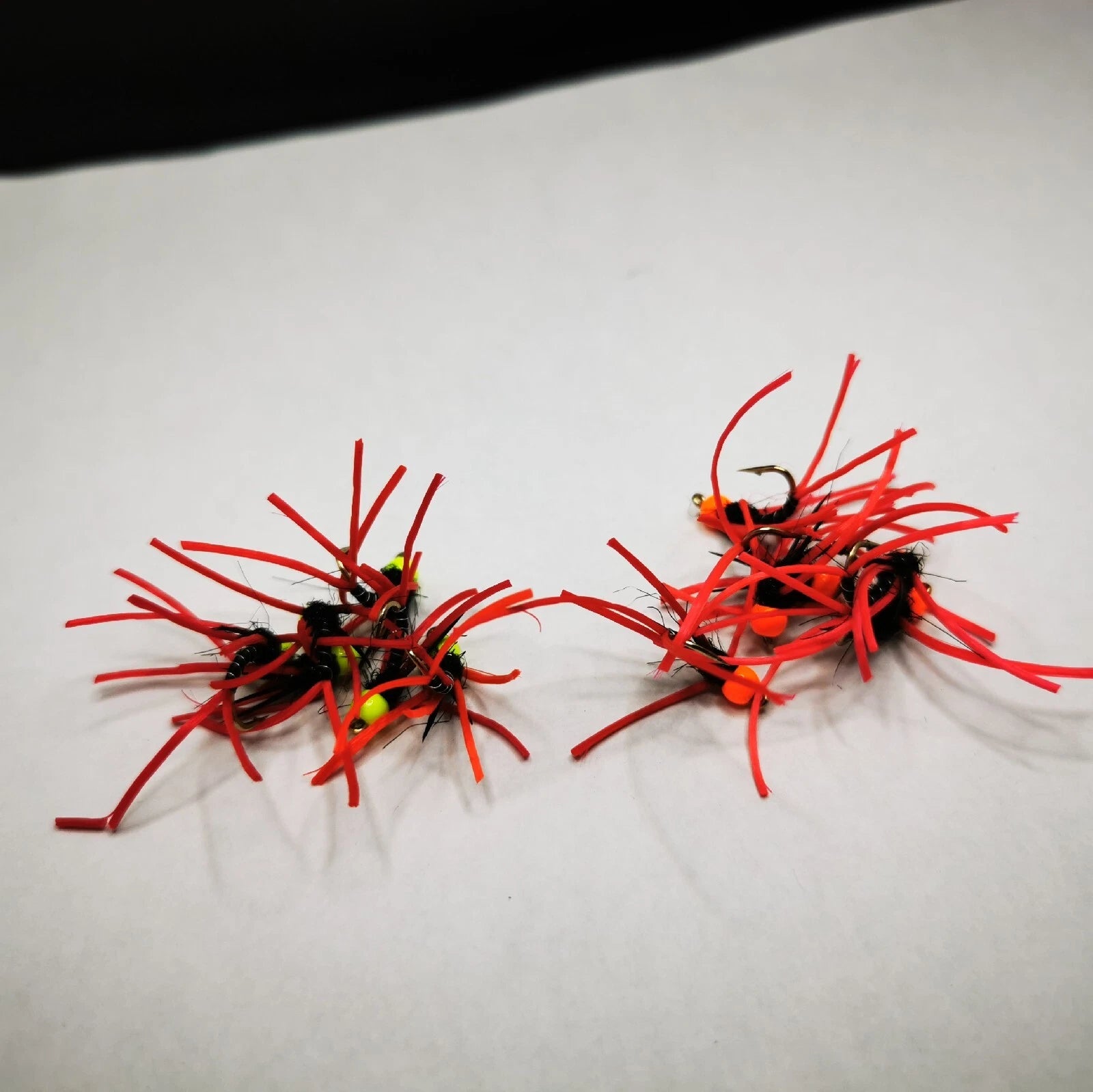 12x Red Dancing Bloodworm size 12 Bung Trout Fly Fishing Trout Fly Set of 12