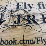 6  Black Apps Blood Worm Trout Fly -  size 10