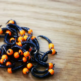 6 'Dogs Bollox' Bung Buzzers Barbless Size 10 -Pumpkin Fly Fishing Trout Fly