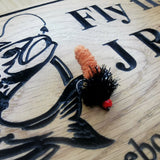 Black / Orange Mop Flies Size 10 (Set of 6) Fly Fishing Flies