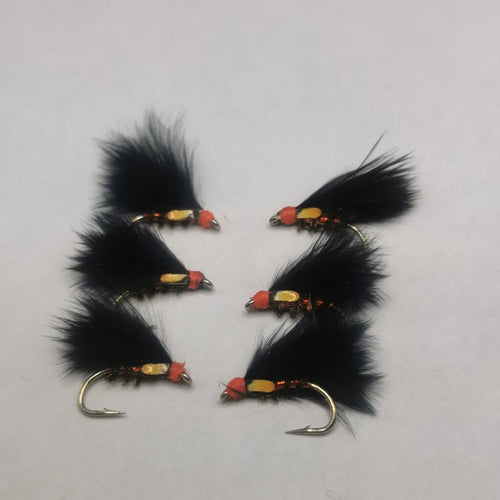 Black and Red Cormorant Size 12 (Set of 6) Fly Fishing Flies Fry