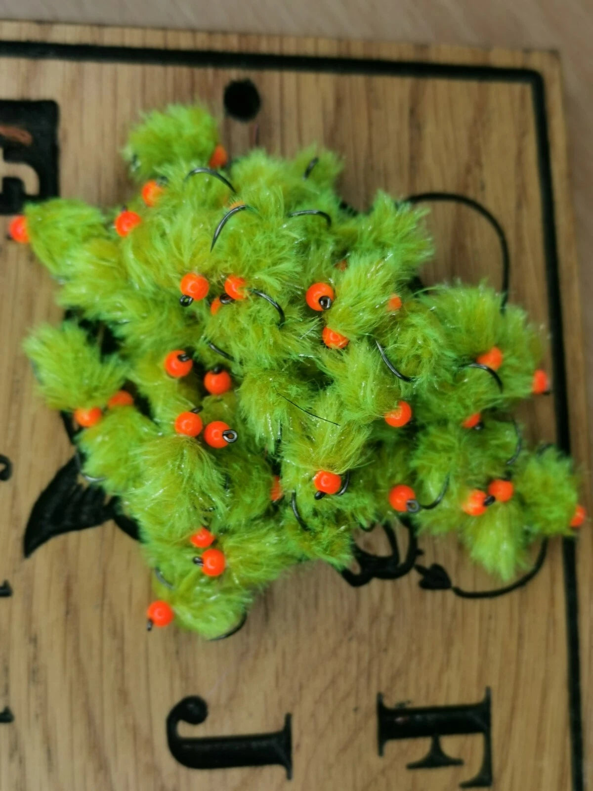 6 Damsel Olive Eggstacy Blob. Fly Fishing trout fly lure barbless size 10