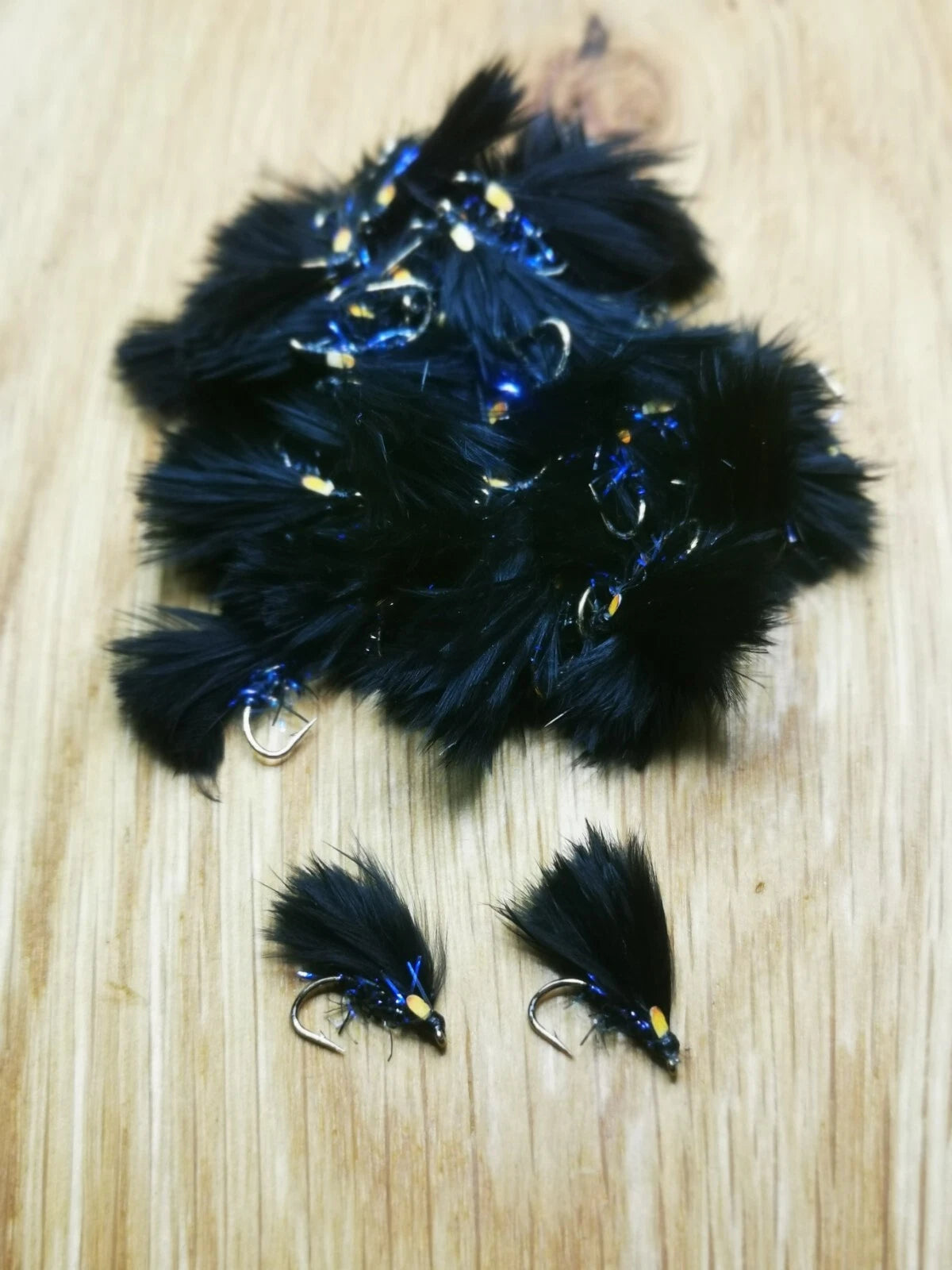 Black UV Cormorant Size 12 BARBLESS (Set of 6) Fly Fishing Flies Fry