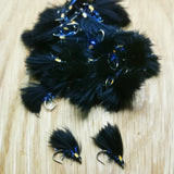 Black UV Cormorant Size 12 BARBLESS (Set of 6) Fly Fishing Flies Fry