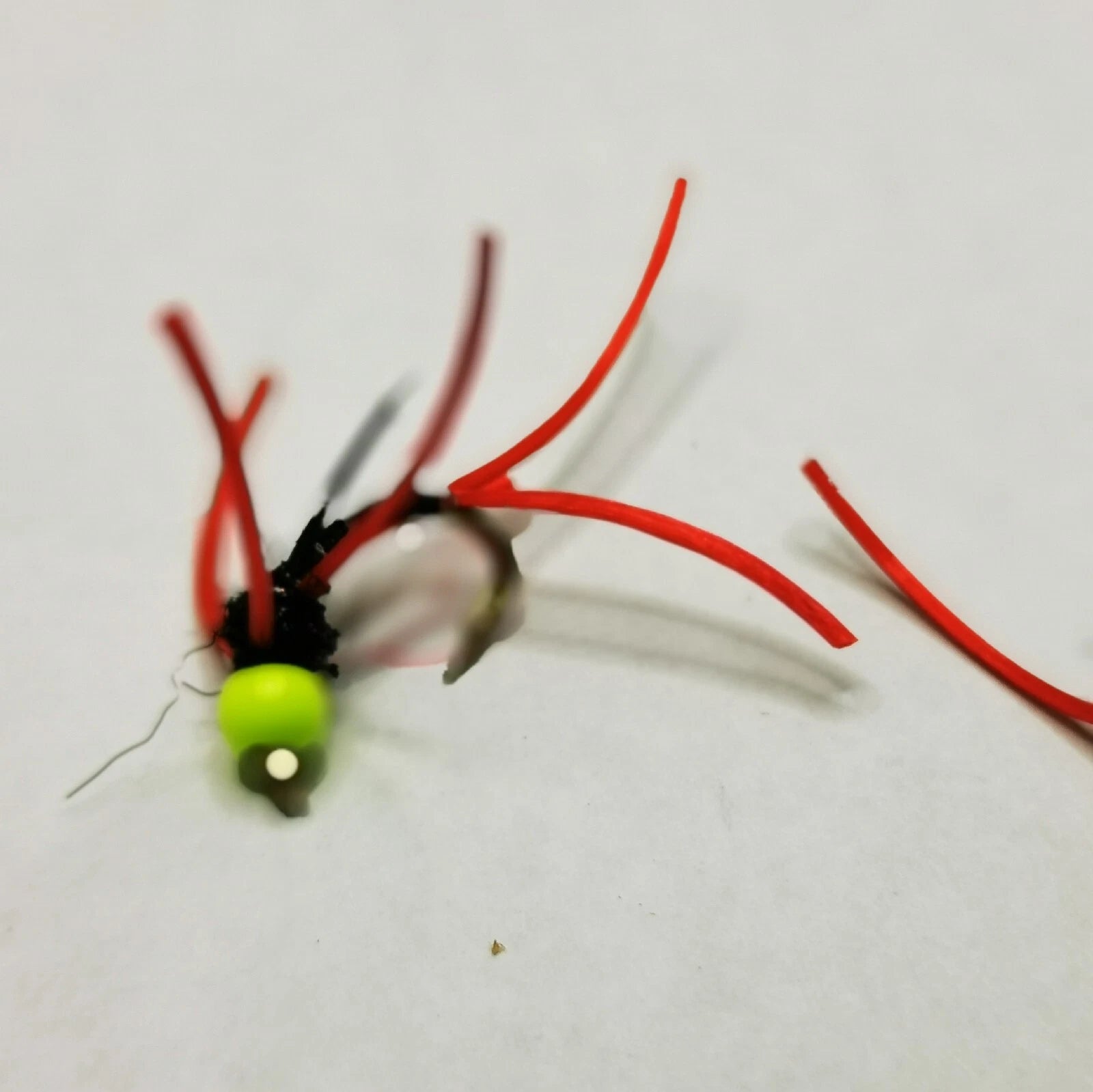 12x Red Dancing Bloodworm size 12 Bung Trout Fly Fishing Trout Fly Set of 12