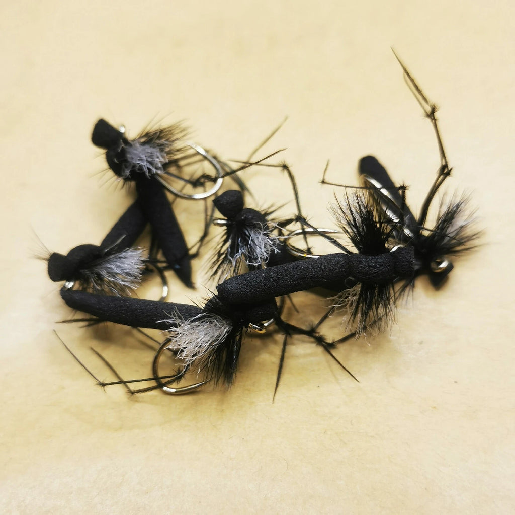 6 x HAWTHORN FOAM DRY TROUT FLIES Size 12 Barbed