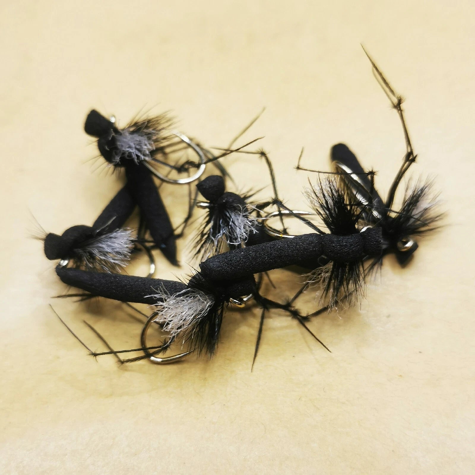 6 x HAWTHORN FOAM DRY TROUT FLIES Size 12 Barbed