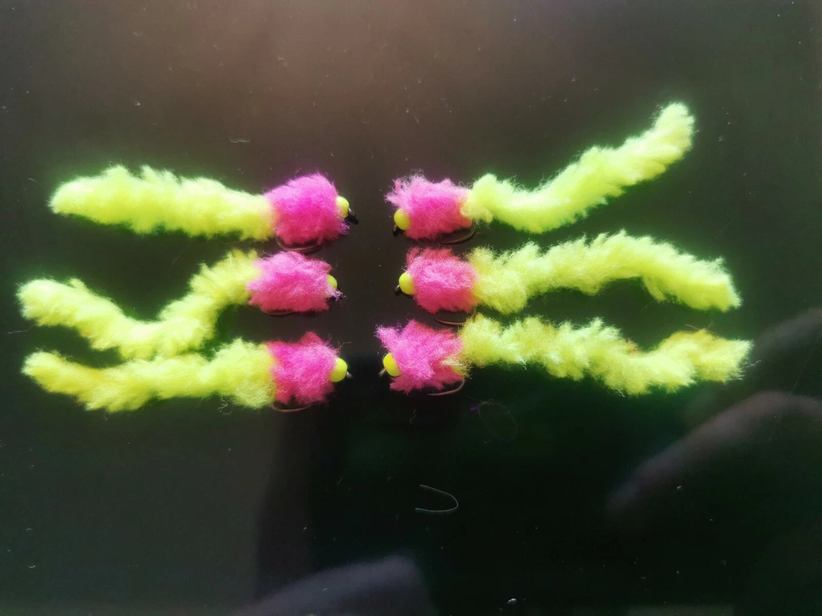 6 FRUIT SALAD Eggstacy Worms. Fly Fishing trout fly lure