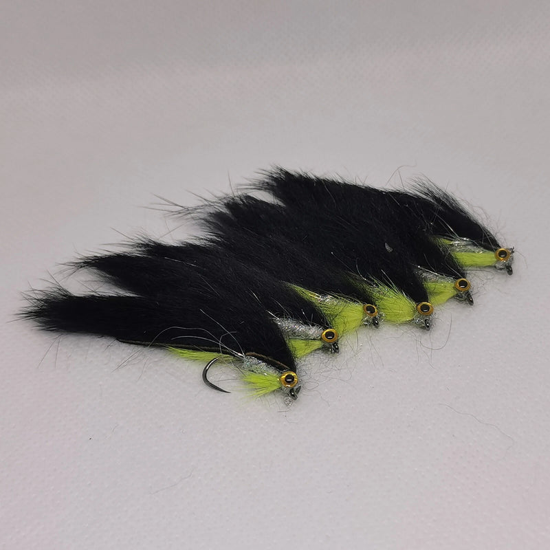Viva Zonker Trout Flies x 6 size 8 Barbless Trout Fly Fishing