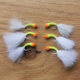 6 Cats Whisker Hot Head Bung Buzzers Stalking Size 12 - Fly Fishing Flies Trout